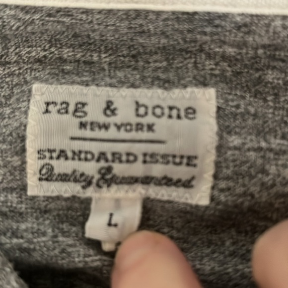 Rag & Bone Henley Shirt Size Large - Picture 2 of 8
